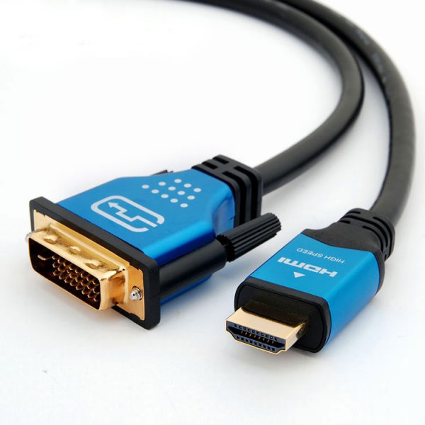 High Quality Metal DVI Male to HDMI Male Bidirectional Converter Adapter Cable - Image 3