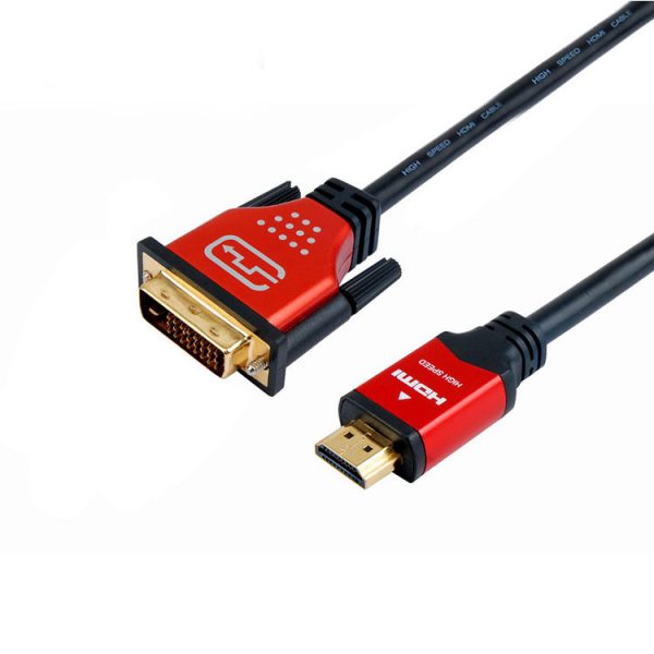 High Quality Metal DVI Male to HDMI Male Bidirectional Converter Adapter Cable - Image 6