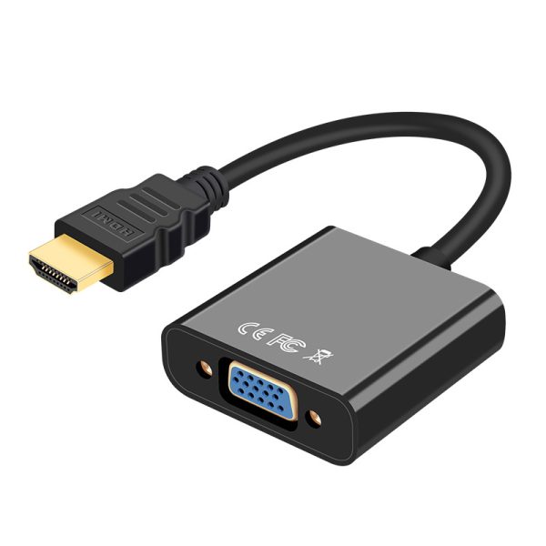 Adaptador de placa gráfica de vídeo por atacado HDMI macho para VGA 15pin fêmea com alimentação de áudio 1080P para Macbook Pro