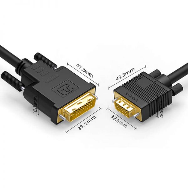 HD15PIN Video Male to Male DVI-A to VGA Cable - Image 3