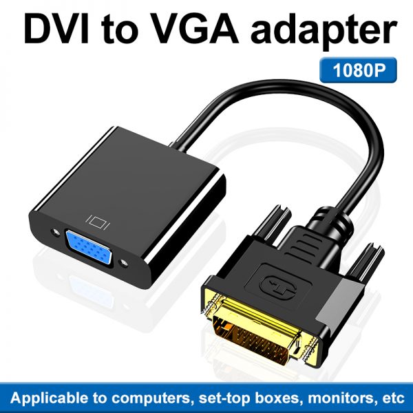 DVI-D Male to VGA HD15PIN Female Active Adapter - Image 2