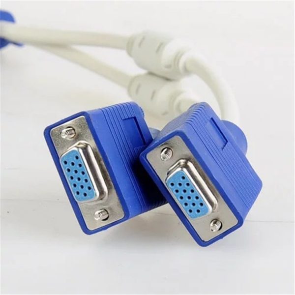 Male to Male VGA Y Splitter Cable Adapter - Image 2