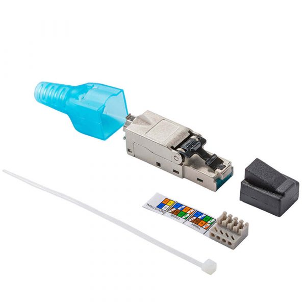 Shielded RJ45 Cat6A/7 Field Termination Plug With Plastic Boot - Imagen 2