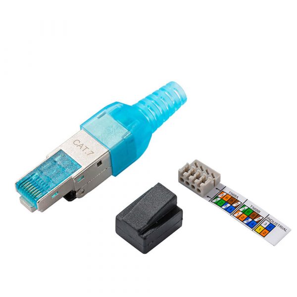 Shielded RJ45 Cat6A/7 Field Termination Plug With Plastic Boot - Imagen 3