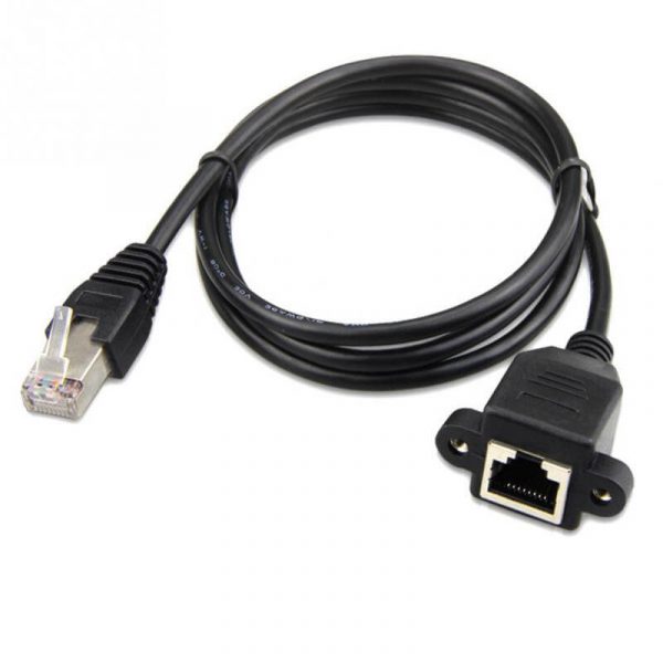 RJ45 Shielded Connector, Network Extension Cable Male To Female - Imagen 2