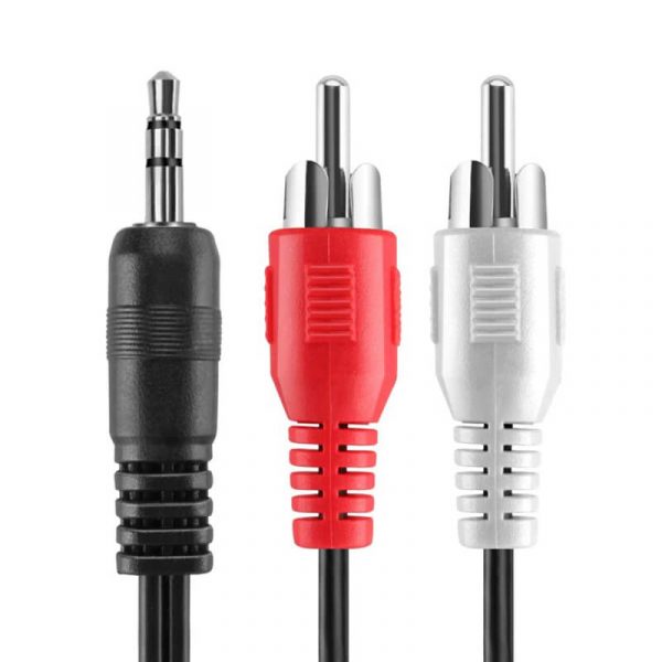 3.5mm Male to 2RCA Male Stereo Audio Coaxial Cable Adapter - Image 2