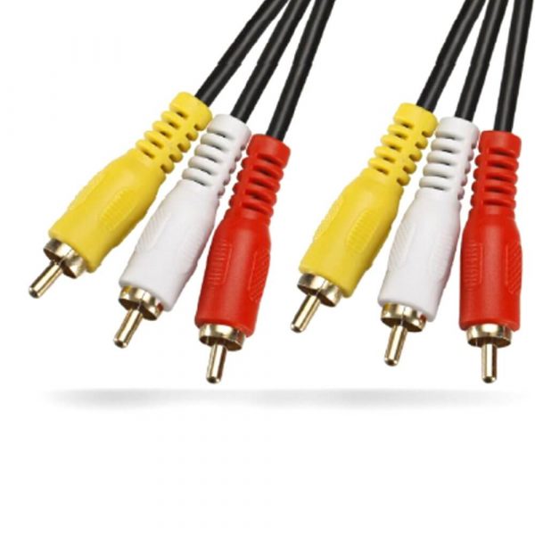 3RCA Male To 3RCA Male Audio Video Composite Cable – Image 4