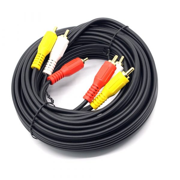 3RCA Male To 3RCA Male Audio Video Composite Cable – Image 3