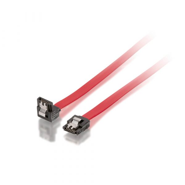 SATA II Cable, 90 Degree Angle SATA 2.0 HDD SSD Data Cable with Locking Latch - Image 2