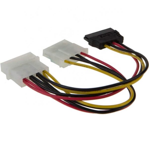 SATA Power Supply Cable 15 Pin to 5.25'' Male 5.25" Female - Image 5