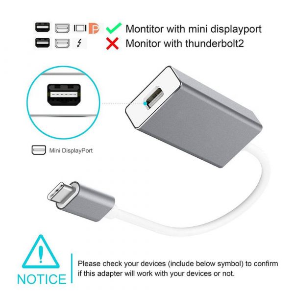 High Quality USB C To Mini DisplayPort Adapter - Imagen 3