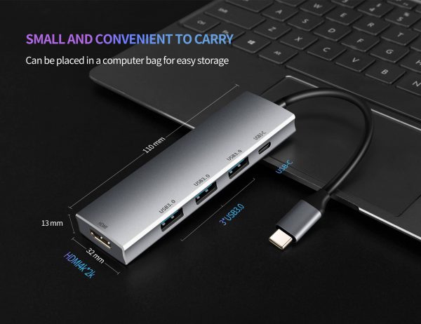 3 USB 3.0 USB-C to HDMI and PD 5 in 1 Adapter – Bild 6