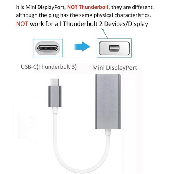 High Quality USB C To Mini DisplayPort Adapter - Imagen 5