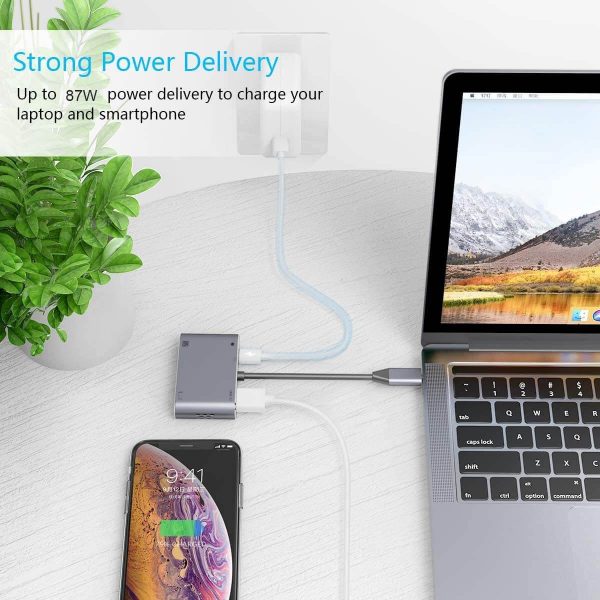 4 in 1 USB C to PD Adapter Hub, HDMI, VGA, and USB 3.0 - Imagen 5