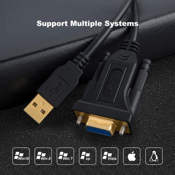 USB 2.0 to RS232 DB9 Female Serial Adapter Cable - Image 7