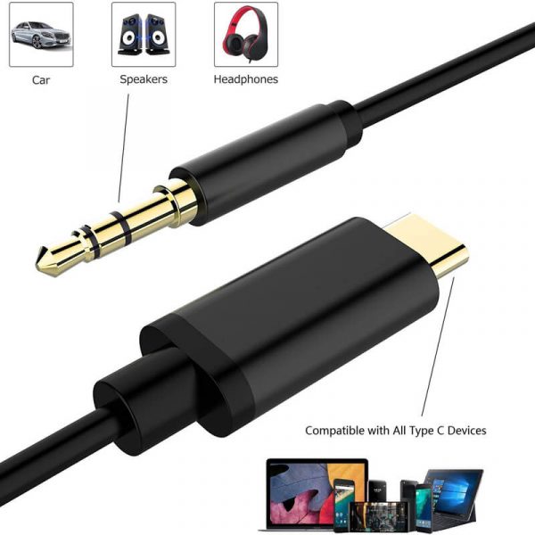 USB-C Male to Male 3.5mm Stereo Audio Cable - Image 2