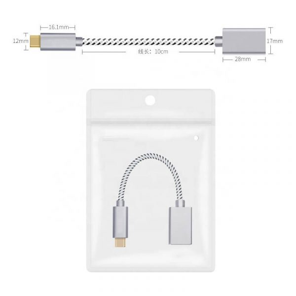 Type C Male to Type A Female USB 3.0 Adapter Cable - Imagen 6