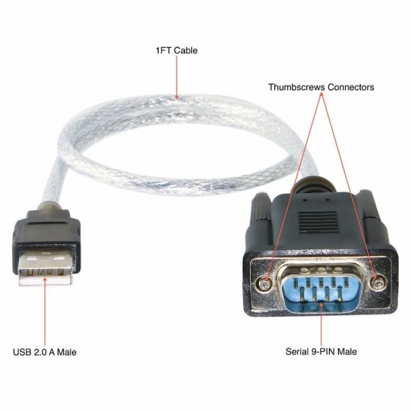 USB to RS232 Serial DB9 Adapter Cable - Image 6