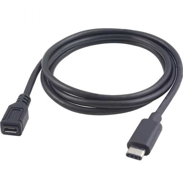 Female to Male USB 2.0 USB Micro to Type C Cable - Image 4