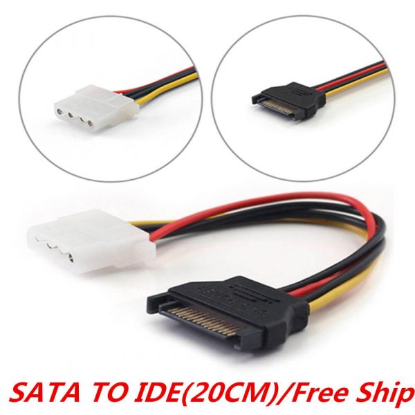 SATA Power Cable Adapter 15 Pin Male to 4 Pin Female - Image 2