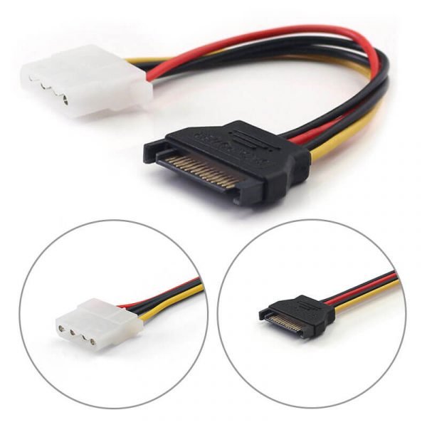 SATA Power Cable Adapter 15 Pin Male to 4 Pin Female - Image 3