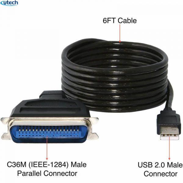 USB to IEEE1284 CN36 Parallel Cable for Printers - Image 4