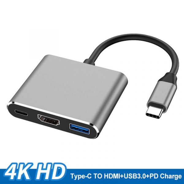 USB-C Male to HDMI USB3.0 PD Multiport Hub Adapter - Image 2