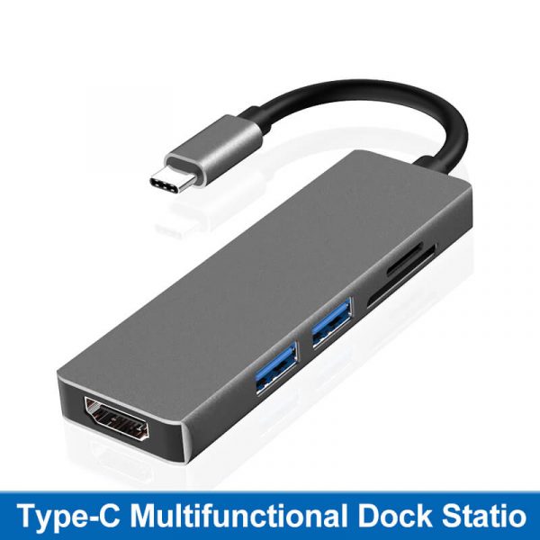 USB3.0 HDMI to Type C USB, SD TF 5 in 1 Hub Combo - Image 2