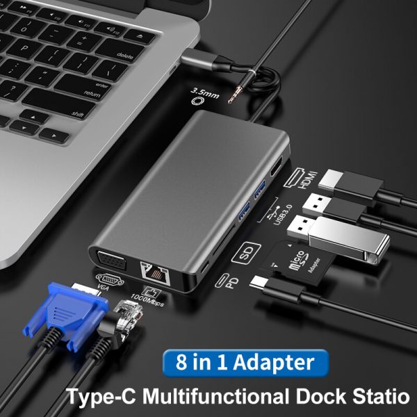 USB Type C 8 in 1 Best USB C Hub Adapter - Image 3