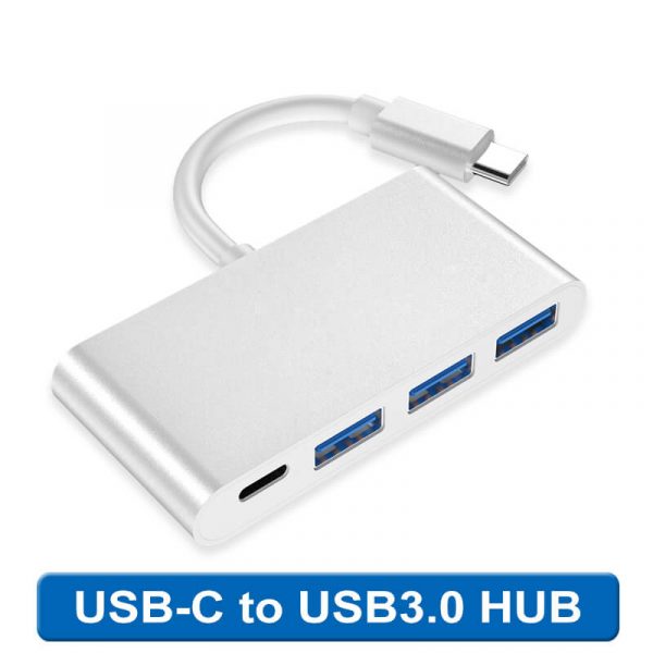 USB-C to 3 Port USB 3.0 with Power Delivery 4 in 1 Hub - Imagen 4