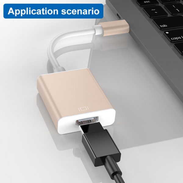 Male to Female USB C Adapter HDMI,4K Ready - Imagen 4