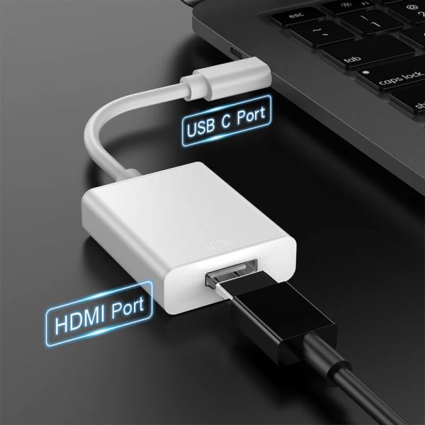 Male to Female USB C Adapter HDMI,4K Ready - Imagen 5