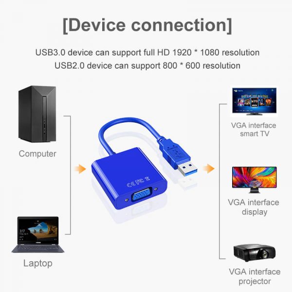 USB 3.0 to VGA Adapter Multi-Display Video Converter - Image 6