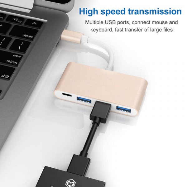 USB-C Male to VGA USB3.0 PD 3 in 1 Multi Port Adapter - Image 8