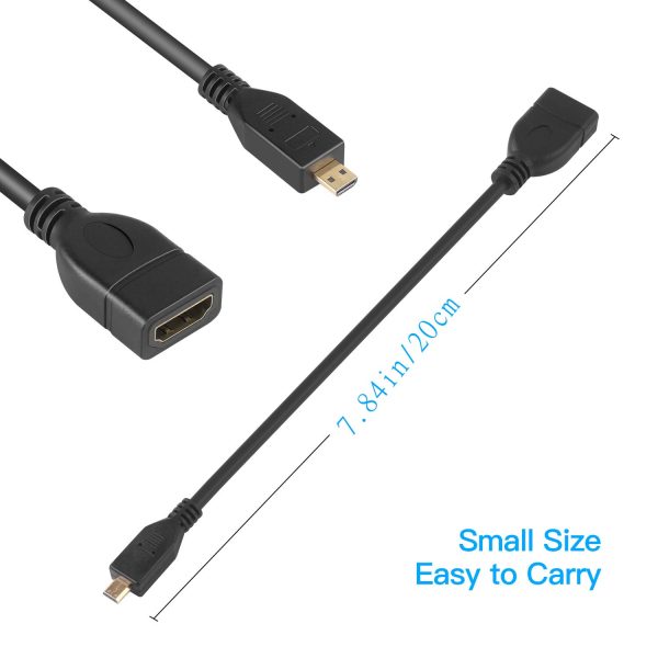 Micro HDMI to HDMI Adapter Cable, Male to Female - Image 4