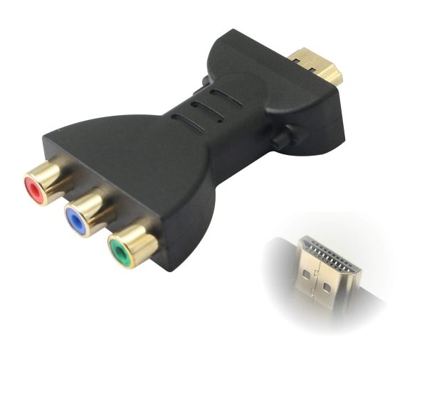 HDMI Male to 3RCA Female, HDMI to RCA Audio Coupler - Image 2