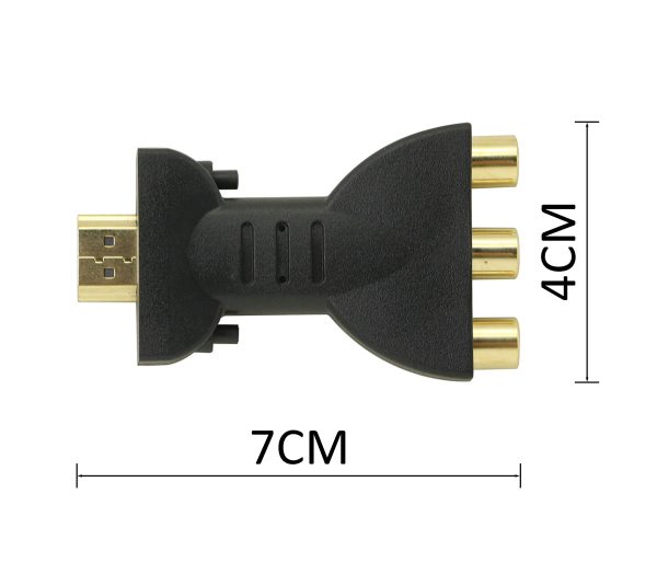 HDMI Male to 3RCA Female, HDMI to RCA Audio Coupler - Image 5