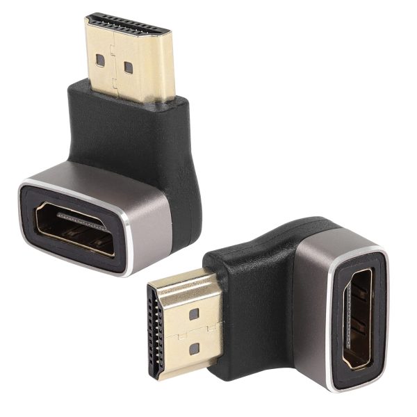 8K 2.1 Left Right Up Down Angle Male to Female HDMI Adapter Coupler – Image 2