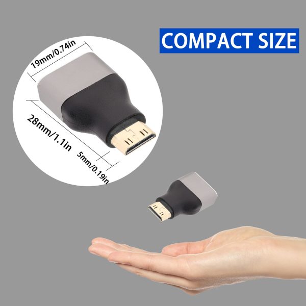 8K Mini HDMI to HDMI Adapter Coupler, Male to Female - Imagen 2