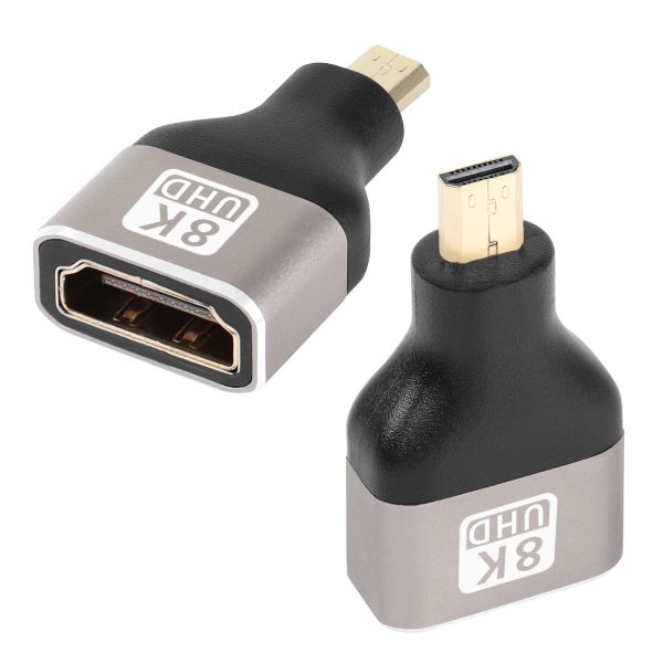 8K Micro HDMI Male to HDMI Female coupler, Micro HDMI Adapter