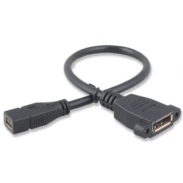 Mini DP Panel Mount Cable, Mini DisplayPort Female to Displayport Female Cable - Imagen 3