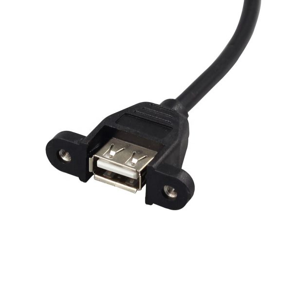 USB 2.0 Panel Mount B to A Cable Male to Female - Imagen 4