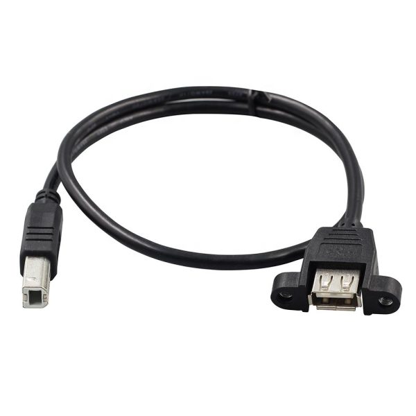 USB 2.0 Panel Mount B to A Cable Male to Female - Imagen 2