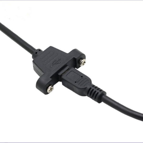 Mini USB 2.0 Panel Mount Cable, Male to Female Extension Cable - Imagen 4