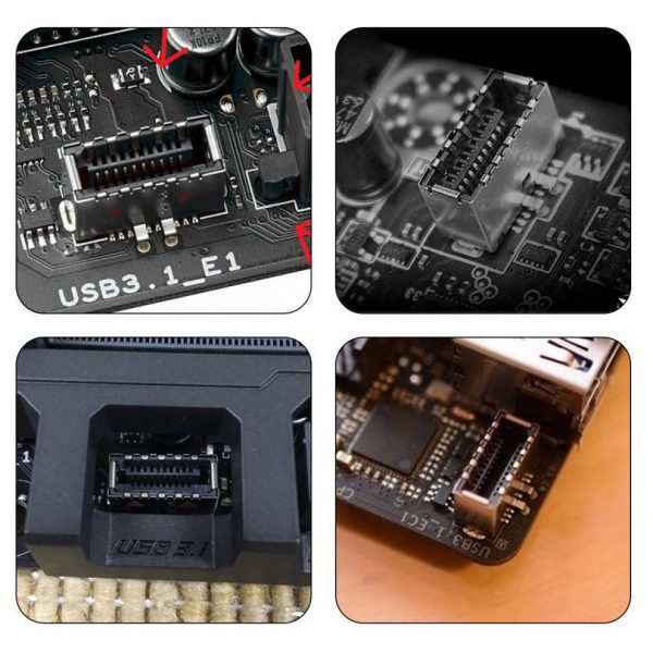 USB Type-E to USB 3.0 A Panel Mount Cable, M-F Extension Cable - Imagen 4