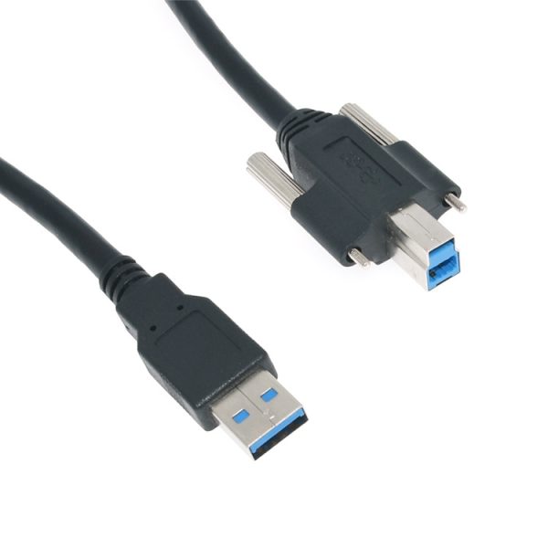 USB 3.0 Panel-Mount A to B Cable, Male to Male - Imagen 2