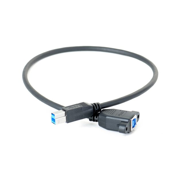 USB 3.0 B Panel Mount Extension Cable, Male to Female - Imagen 4