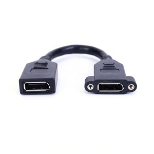 Cable DisplayPort 1.4 para montaje en panel, hembra a hembra