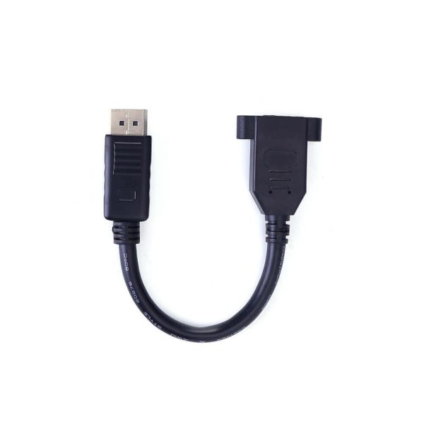 DisplayPort 1.4 Panel Mount Extension Cable, Male to Female - Imagen 2