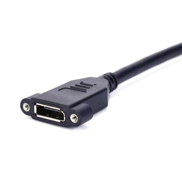 DisplayPort 1.4 Panel Mount Extension Cable, Male to Female - Imagen 5